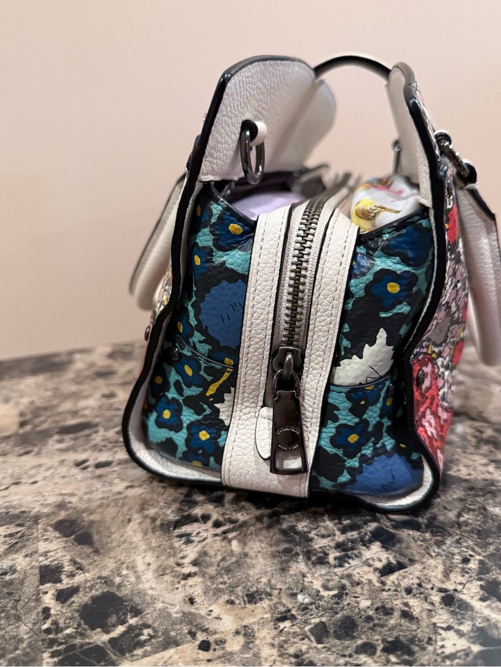 Coach Mercer 24 in Mixed Media Multi-Floral and Blue Wildflower - Picture 7 of 16